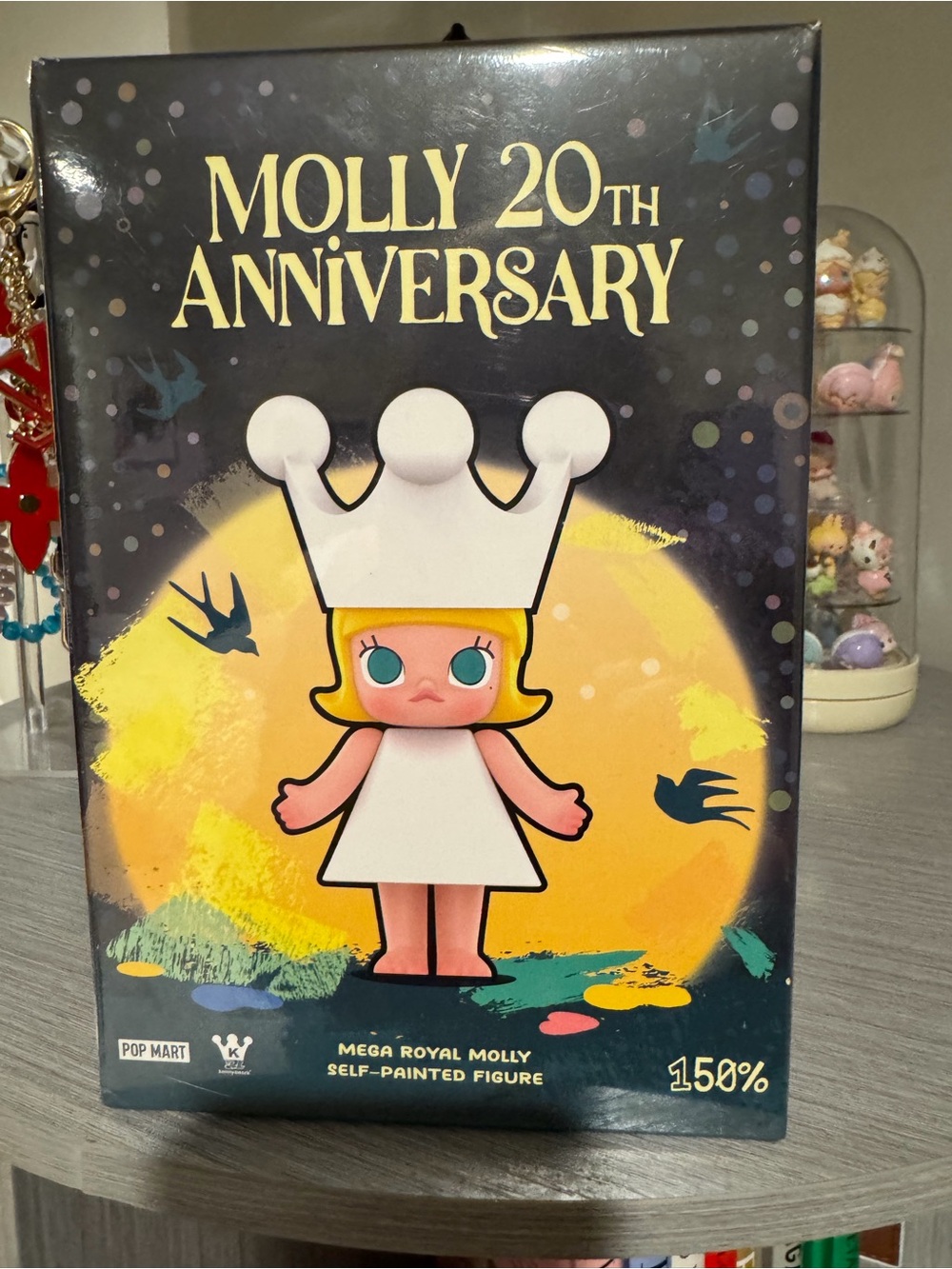 Popmart Molly 20th Anniversary Mega Royal Molly Self-Painted Figure - Picture 1 of 5